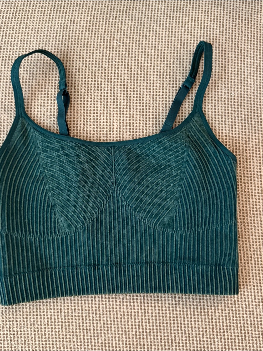 aerie Teal Ribbed Seamless Bralette